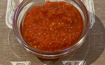 Hot sauce with Serrano peppers by Sweta Jain
