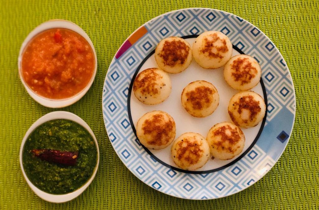 Kuli Paniyaram (Steamed lentil dumplings) by Sushma Kothari