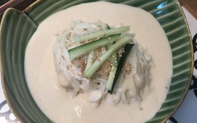 Chilled Soybean Milk Noodle Soup (Kongguksu) by Jina Kim