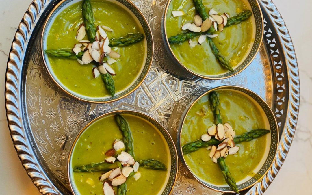Vegan Asparagus Soup by Radha Nigam