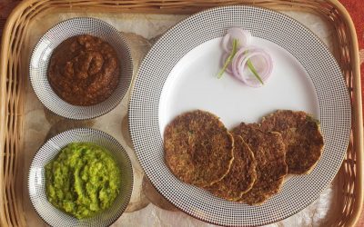 Maharashtrian Thecha, Red Garlic Chutney, and Sprouted Pancakes by Jyotsna Lunkad